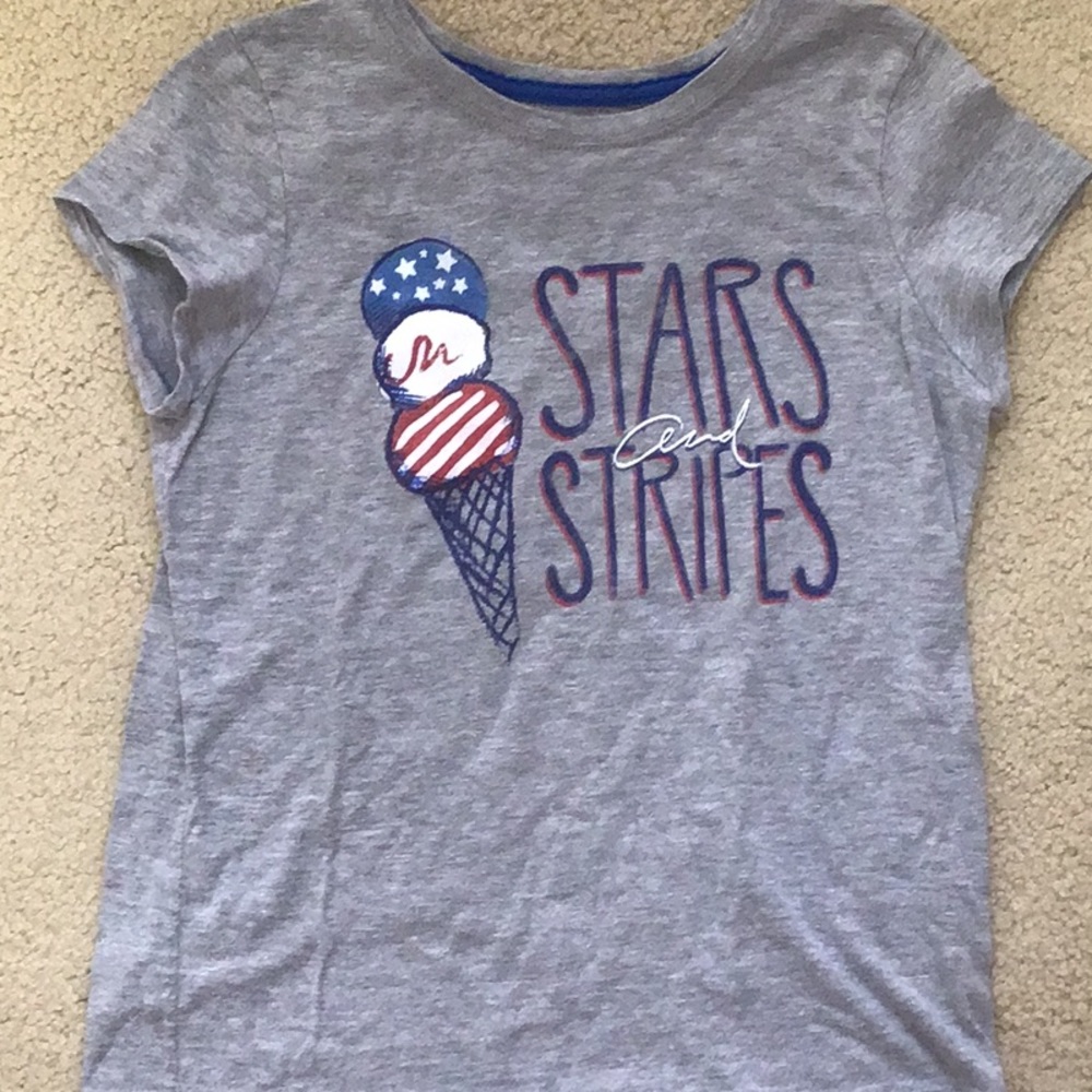 4th of July Girls graphic t-shirt